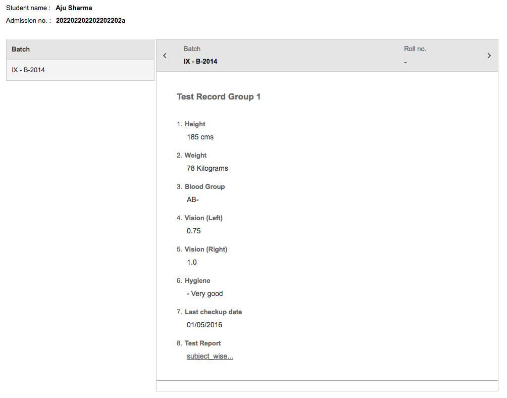 Fedena Student Records Screenshot 3