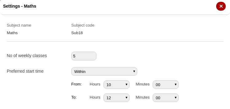 School ERP with automatic timetabling Screenshot