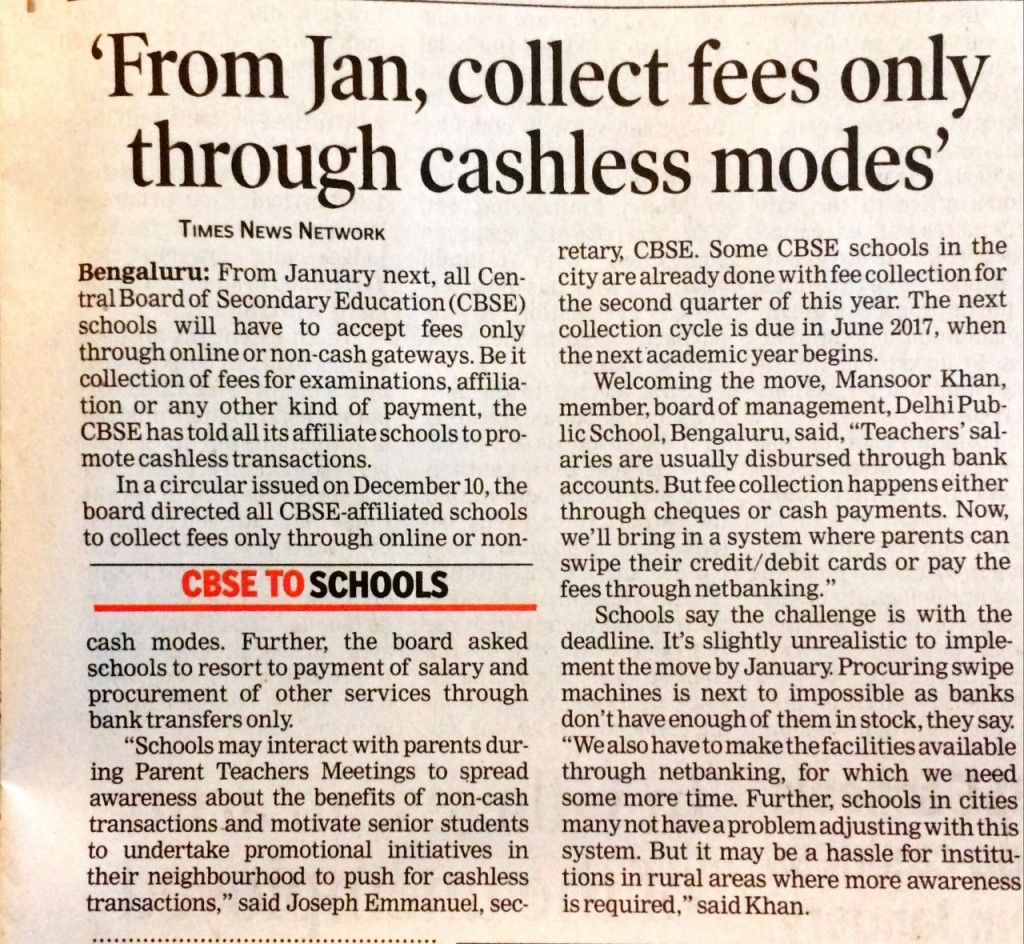 Times of India Article cut 