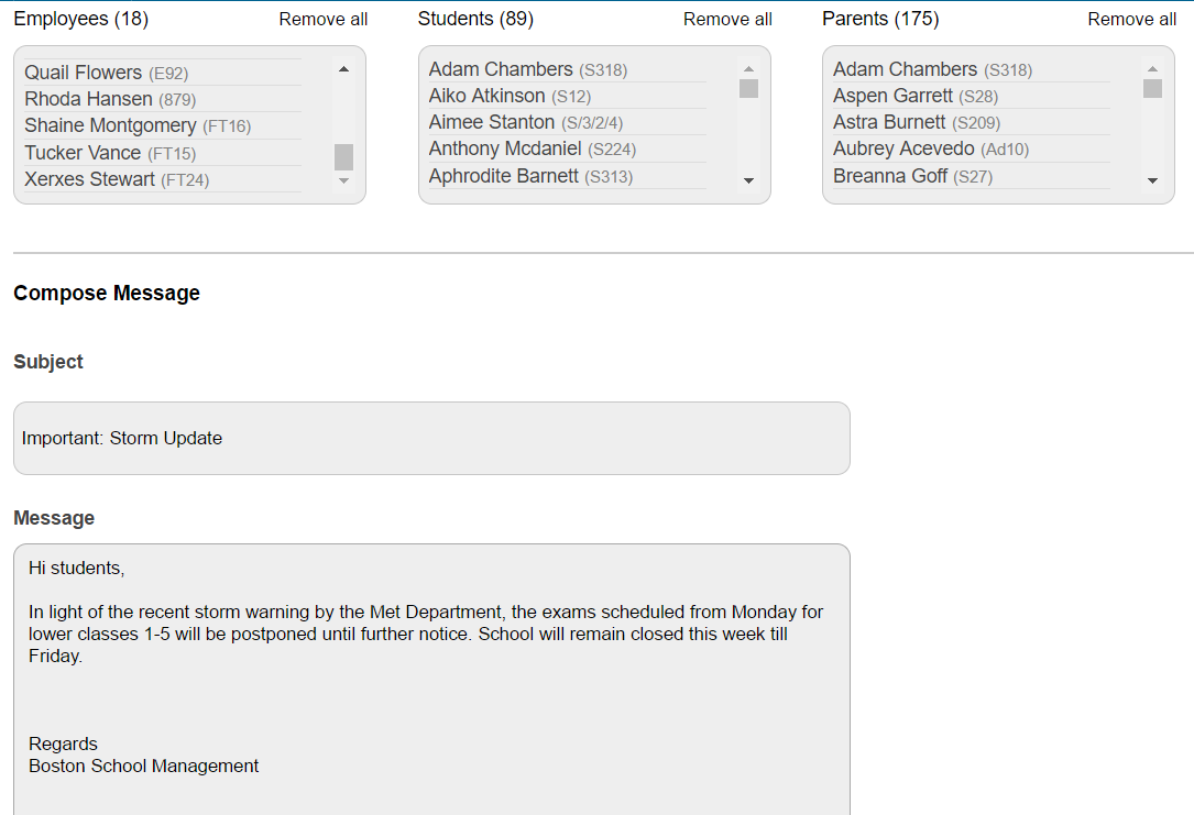 Fedena notification update image