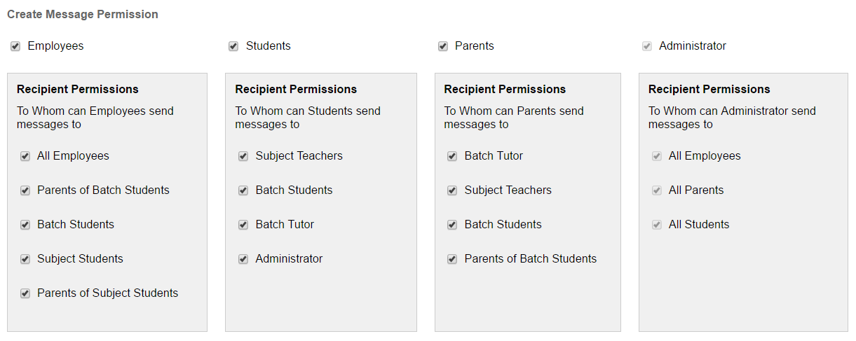 Fedena screenshot school management system message image