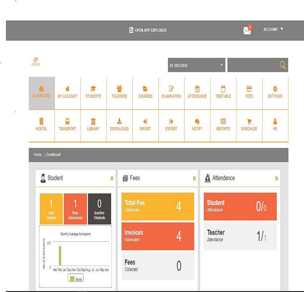 JOPA Academics Management Software Manage User